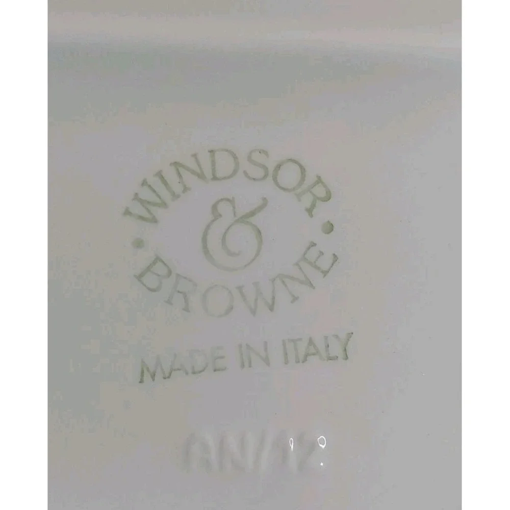 Winsor Browne AN12 Serving Dish‎ Embossed Floral Pattern Oval Made In Italy #8B6